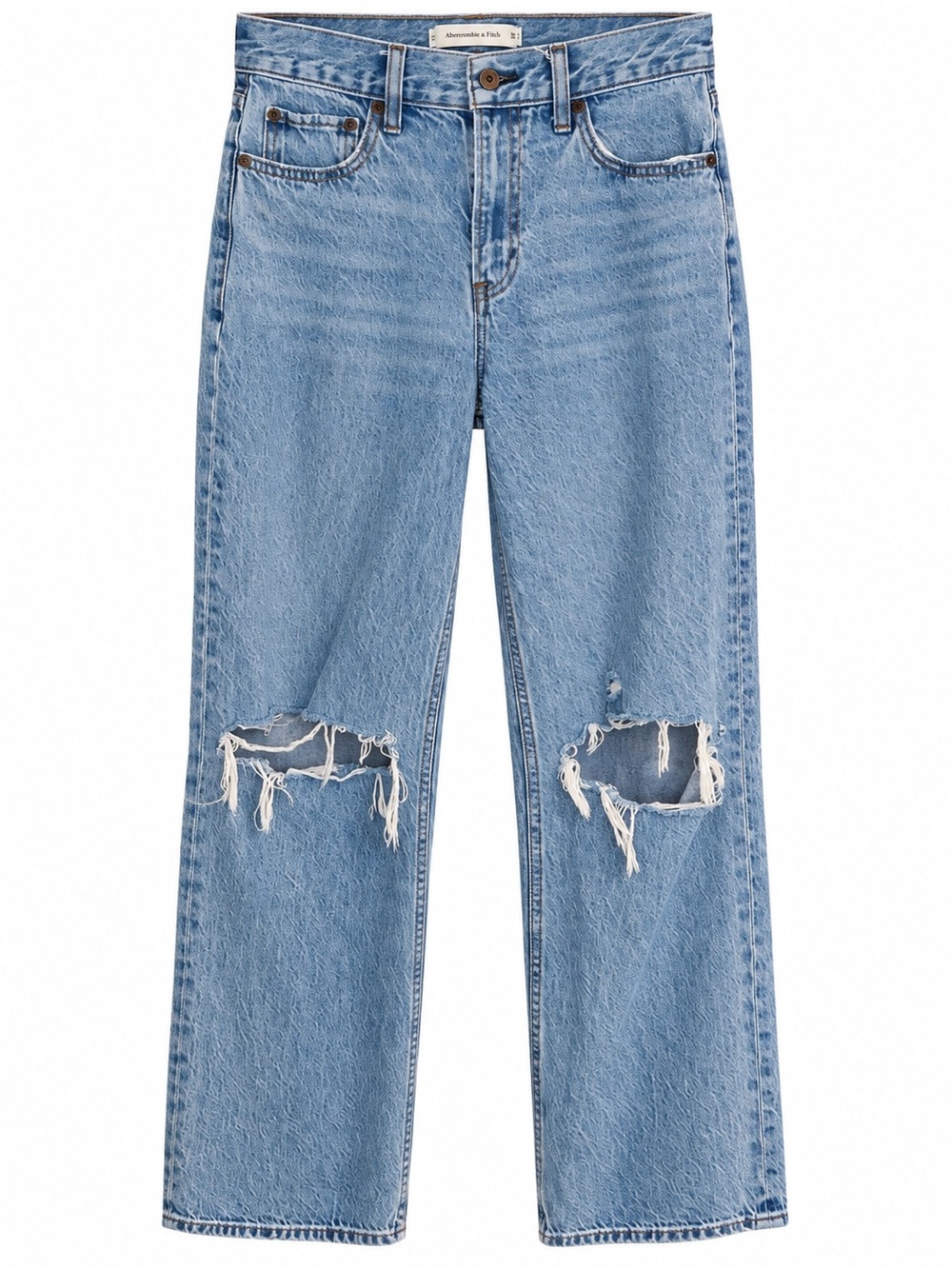 Abercrombie & Fitch 90s Loose High Rise Distressed Jeans 25 Short